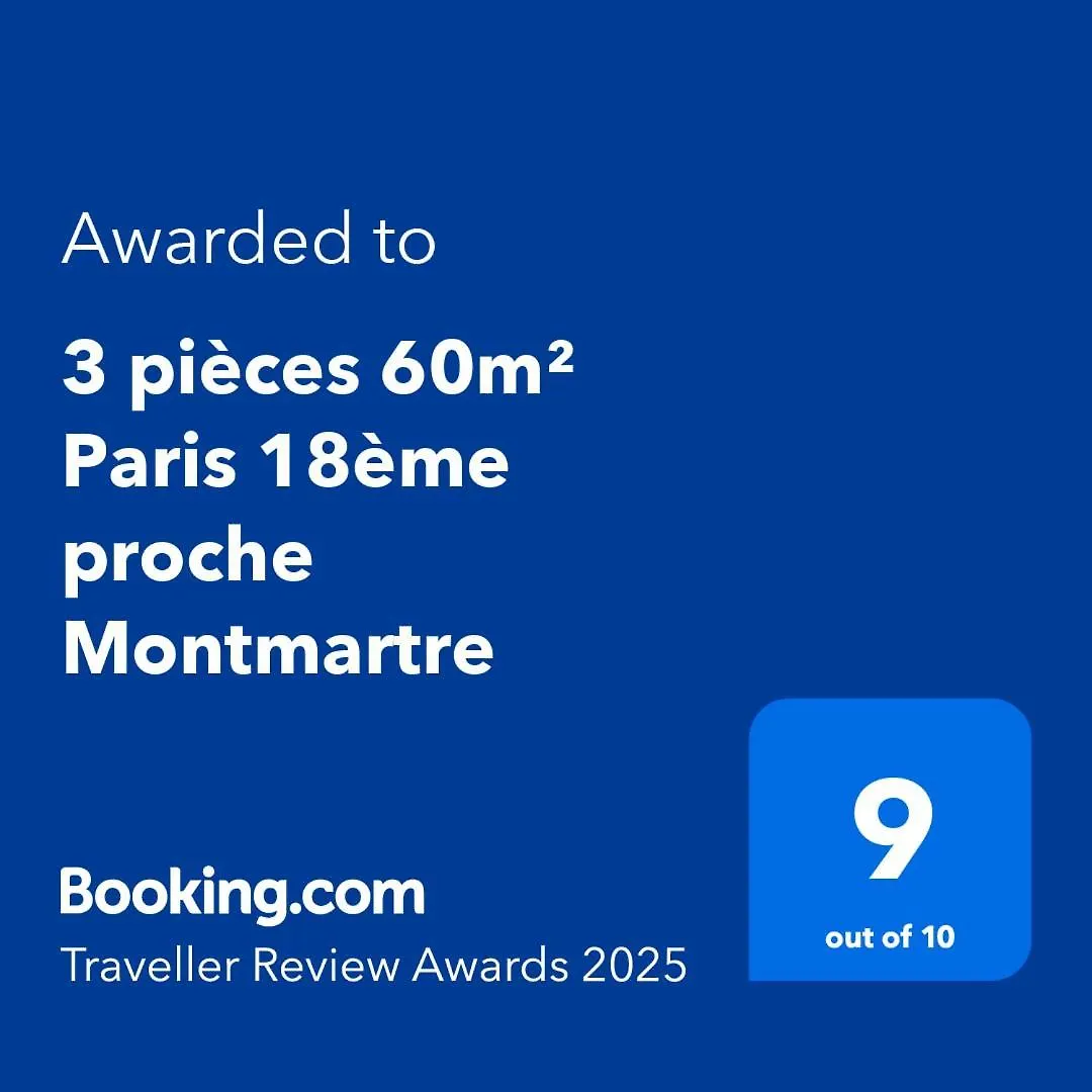 3 Pieces 60M² Paris 18Eme Proche Montmartre Apartment
